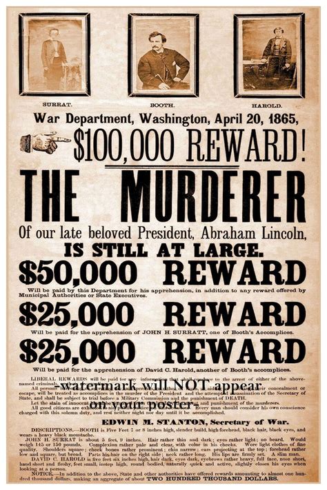 john wilkes booth wanted poster original|A rare ‘wanted’ poster for John Wilkes Booth after Lincoln ...